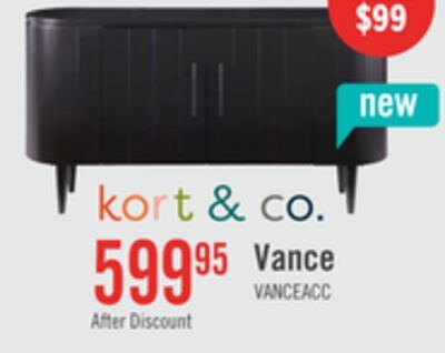 Kort & Co Vance 55" Cabinet – Matte Black