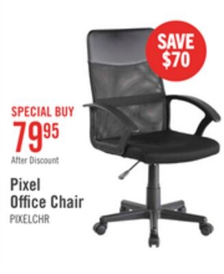 Pixel 22" Mesh Fabric Office Chair with Lumbar …