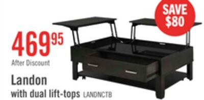 Landon 48" Modern Lift Top Coffee Table With St…