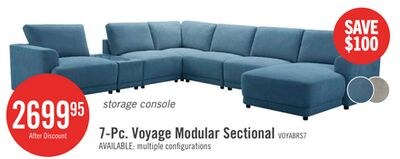 Voyage Modular 7-Piece Right-Facing Fabric Sect…