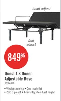 Quest 1.8 Queen Adjustable Base