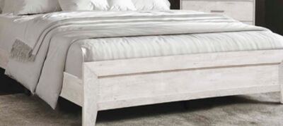 Arbor Panel Bed, Driftwood White - Queen Size