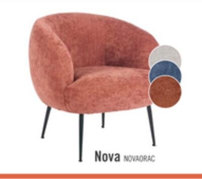 Nova 28.7" Boucle Fabric Accent Chair - Orange
