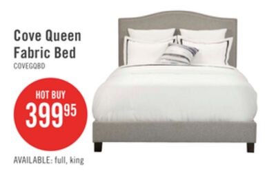 Cove Upholstered Platform Bed in Grey Fabric wi…