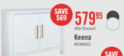 Keena 40" Solid Wood Accent Cabinet - White