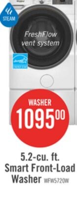 Whirlpool 5.2 Cu. Ft. Smart Front-Load Washer w…
