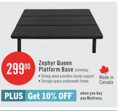 Zephyr Queen Platform Base