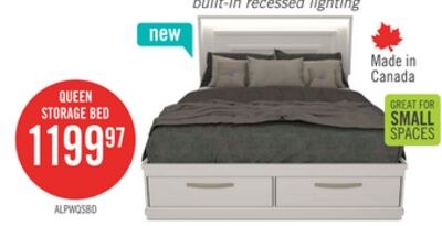 Alpine Platform Storage Bed with Headboard & Fr…