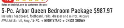Arboleda 5-Piece Queen Bedroom Package
