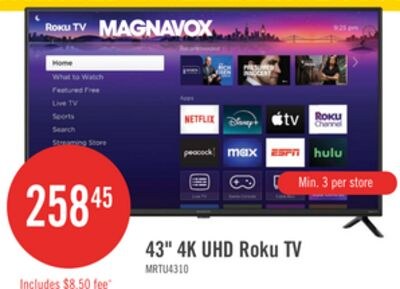 Magnavox 43" 4K Ultra HD Roku Smart TV