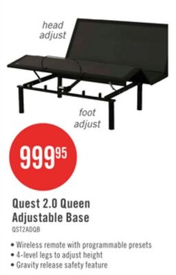 Quest 2.0 Queen Adjustable Base