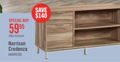 Harrison 45.04" 2-Drawer Credenza - Kiln Acacia