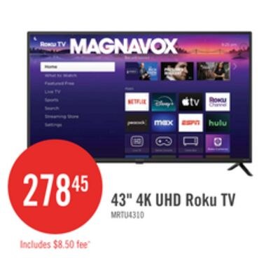 Magnavox 43" 4K Ultra HD Roku Smart TV