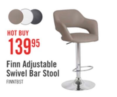 Finn Barstool with Swivel & Adjustable Seat, Ve…