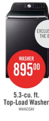 Samsung 5.4 Cu. Ft. Top-Load Washer - Black Sta…
