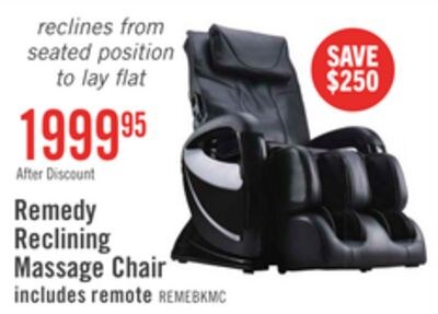 Remedy 48.4" Faux Leather Reclining Massage Cha…