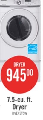 Samsung 7.5 Cu. Ft. Electric Dryer - White - St…