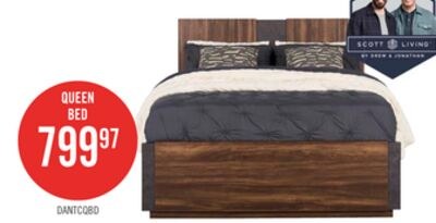 Scott Living Dante Panel Bed with Headboard & F…
