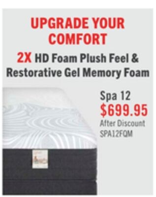 Springwall Spa 12 Plush Smooth Top Full Mattres…