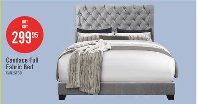 Candace Upholstered Bed in Velvet Grey Fabric, …