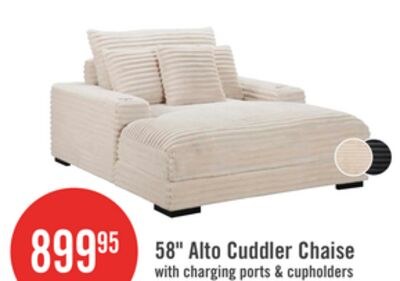 Alto 58" Ultra Plush Faux Fur Fabric Chaise Lou…