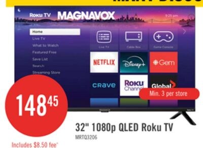 MAGNAVOX 32" MRTQ QLED Quantum Dot FHD Smart Ro…