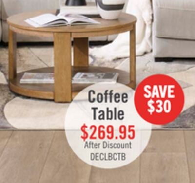 Declan 31.5" Modern Round Coffee Table with Cas…