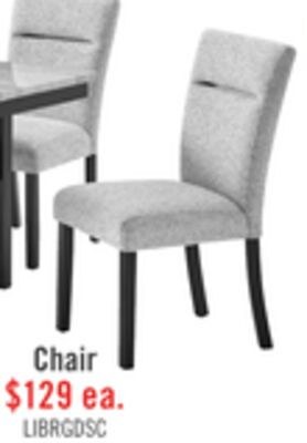 Libra Dining Chair with Polyester Fabric, - Grey