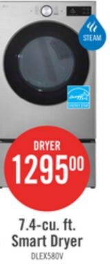 LG 7.4 Cu. Ft. Smart Front-Load Electric Dryer …