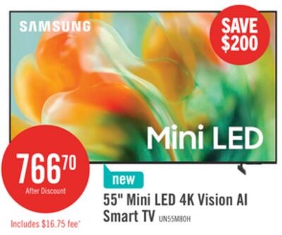 SAMSUNG 55" M80H Mini-LED 4K Vision AI Smart TV…