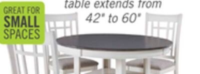 Dena Dining Table with 42-60"W Extension, Round…