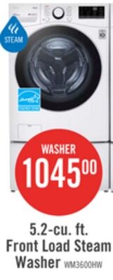 LG 5.2 Cu. Ft. Smart Front-Load High-Efficiency…