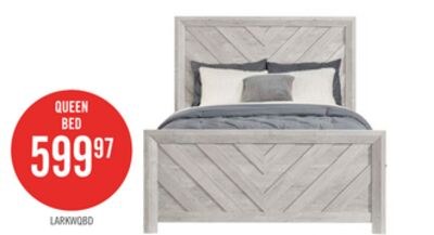Lark 6pc Bedroom Set with Panel Bed, Dresser, M…