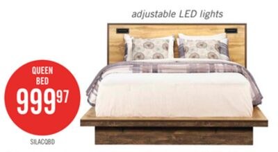 Silas Platform Bed with Headboard & Frame, LED,…