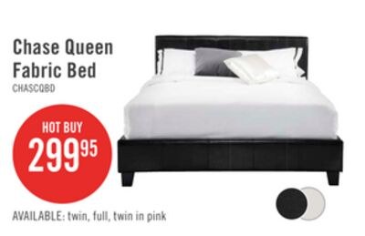 Chase Upholstered Bed in Brown Vegan-Leather Fa…