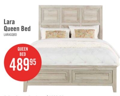 Lara Panel Bed with Headboard & Frame, Antique …