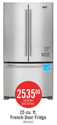Maytag 33" 22 Cu. Ft. French-Door Refrigerator …