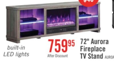 72" Aurora Fireplace TV Stand