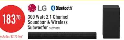 300 Watt 2.1 Channel Soundbar & Wireless Subwoo…