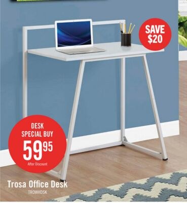 Trosa 30" Office Desk - White