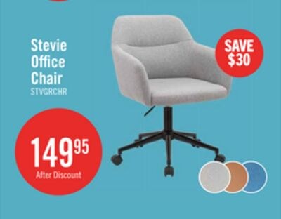 Stevie 23" Swivel Office Chair with Adjustable …