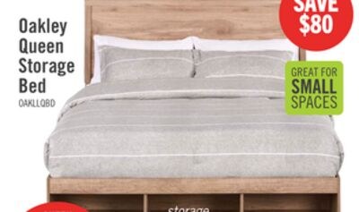 Oakley Platform Bed with Headboard & Storage Fr…