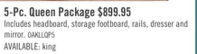 Oakley 5pc Bedroom Set with Storage Bed, Dresse…