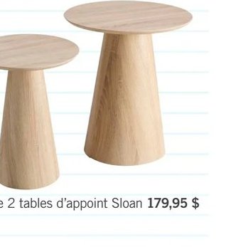 Ensemble 2 tables d'appoint Sloan