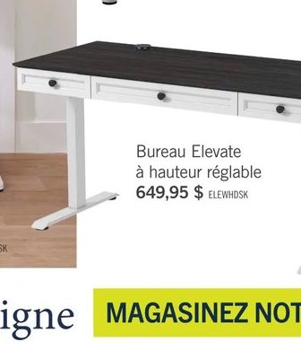 Bureau Metro à hauteur réglable