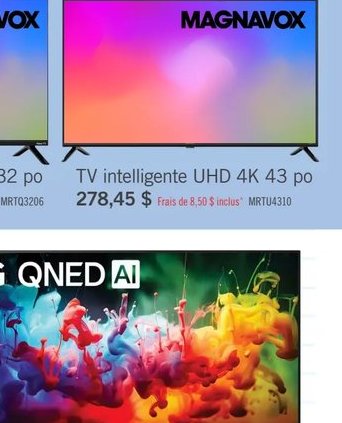 Magnavox TV intelligente UHD 4K 43 po