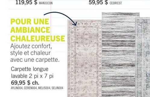 Carpette longue lavable