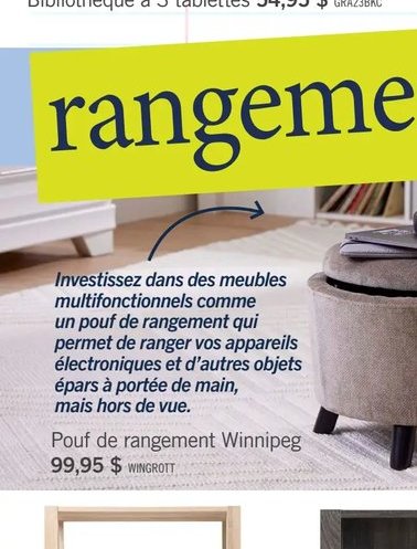 Pouf de rangement Winnipeg