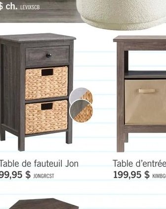 Table de fauteuil Jon