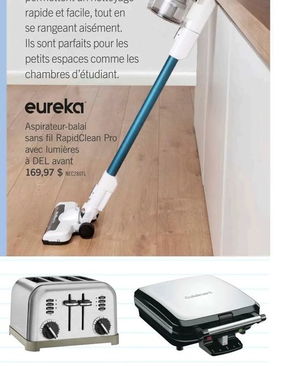 eureka Aspirateur-balai sans fil RapidClean Pro…